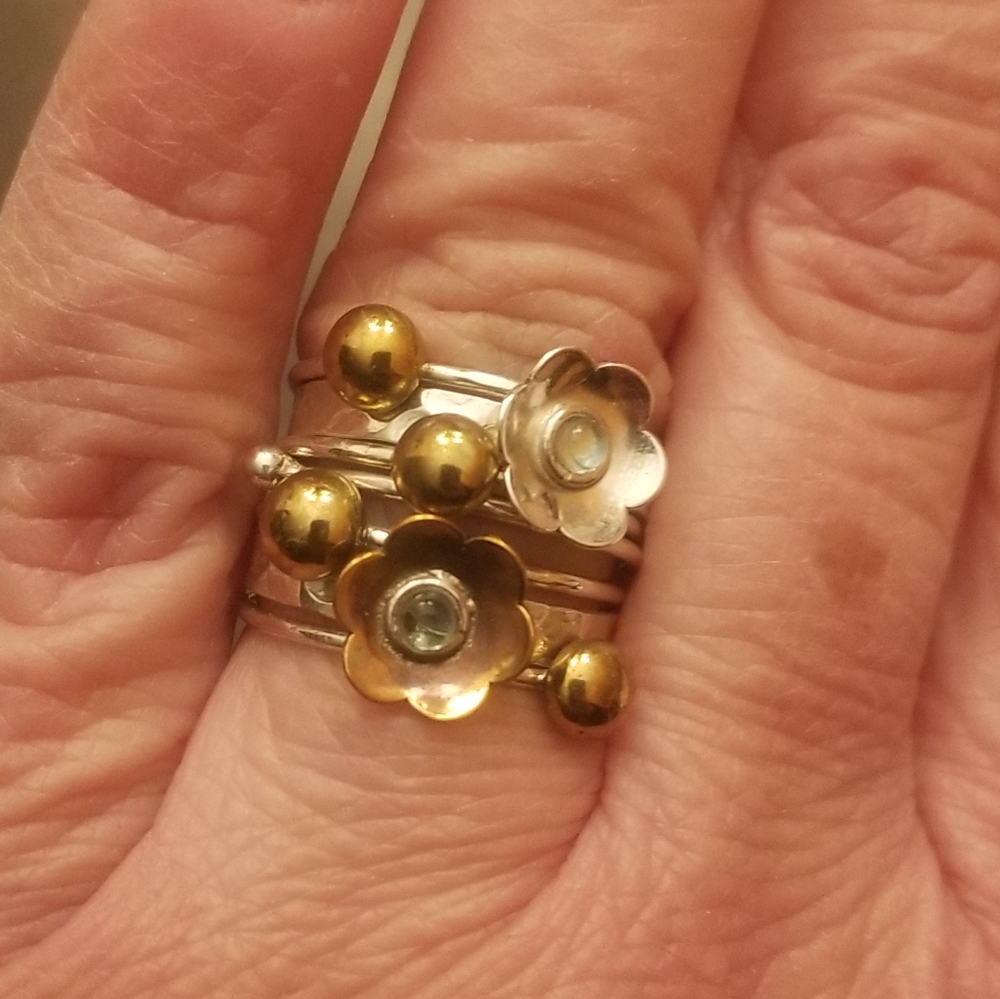 Floral Stack Ring - image 3